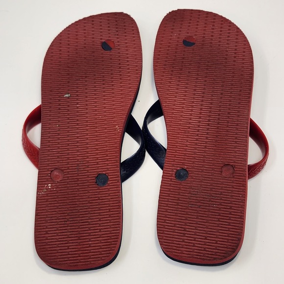 Havaianas Mens Red Blue Thong Flip Flops Sandals Slip On Size 13 EU 47 / 48 - Picture 6 of 6